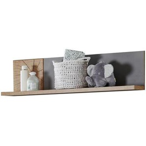 Jimmylee Wandboard Flavo , Grau, Eiche , 80x22x20 cm , Babymöbel, Babyregale