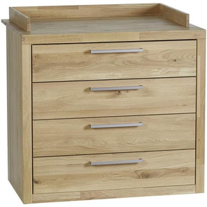 Jimmylee Wickelkommode Felix , Eiche , Metall , Eiche , vollmassiv , 4 Schubladen , 100x90x55 cm , Babymöbel, Wickelkommoden & Zubehör, Wickelkommoden