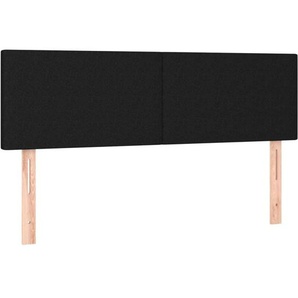 Jinlefu - Kopfteile 2 Stk. Schwarz 72x5x78/88 cm Stoff vidaXL