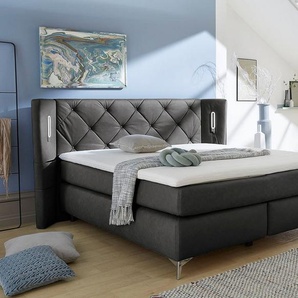 Jockenhöfer Gruppe Boxspringbett Valea, mit LED-Beleuchtung, USB-Ports und Kaltschaum-Topper