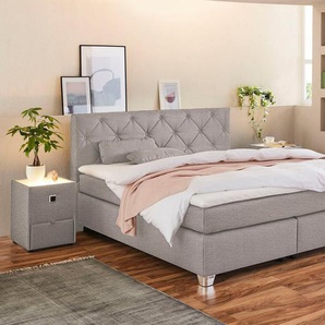 Jockenhöfer Gruppe Boxspringbett Finja, mit Topper und Zierkissen