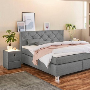 Jockenhöfer Gruppe Boxspringbett Finja, mit Topper und Zierkissen