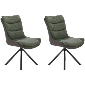 Jockenhöfer Gruppe Drehstuhl Maurice (Set, 2 St) (Set, 2 St), Echtleder, inklusive Drehfunktion (360), Materialmix