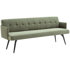 Johann Jakob Sitzbank, Olivgrün, Textil, 2-Sitzer, 206x85x69 cm, Goldenes M, Oeko-Tex® Standard 100, DGM-Klimapakt, DGM-Emissionslabel, Fußauswahl, Lederauswahl, Stoffauswahl, Esszimmer, Bänke, Sitzbänke