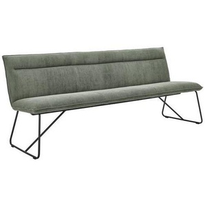 Johann Jakob Sitzbank, Waldgrün, Textil, 2,5-Sitzer, 180x88x66 cm, erweiterbar, mit Rückenlehne, Esszimmer, Bänke, Sitzbänke