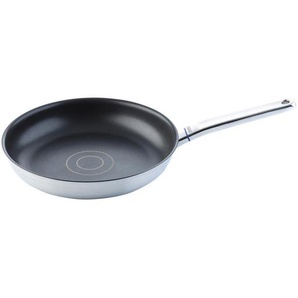 Johann Lafer Bratpfanne Lafer, Silber, Metall, rund, energiesparend, hitzebeständige Griffe, rostfrei, antihaftbeschichtet, Kochen, Pfannen,