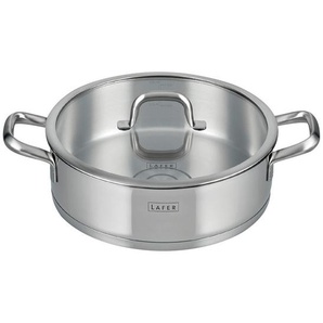 Johann Lafer Servierpfanne Lafer, Silber, Metall, 4,4 L, rund, Kochen, Pfannen, Servierpfannen