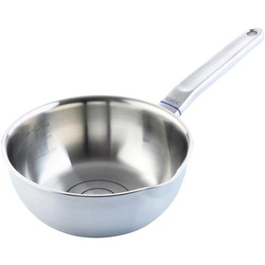 Johann Lafer Stilsauteuse Lafer, Silber, Metall, 1,5 L, rund, Messskala, Griffe werden nicht heiß, Kochen, Töpfe, Stielkasserollen