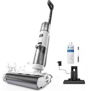 JONR ED12 Nass Trockensauger, 850ml Wassertank, 35 Minuten, Kantenreinigungsbürste 6mm, automatische Reinigungsfunktion, für Hartböden, Tierhaare