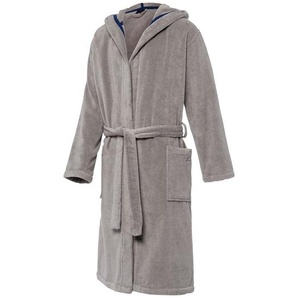 Joop! Bademantel, Grau, Textil, Uni, Gr. 50/52, Oeko-Tex® Standard 100, Handmade in Germany, Taschen, besonders flauschig, angenehm warm, hochwertige Qualität, Badtextilien, Bademäntel, Bademäntel Herren