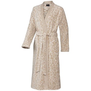 Joop! Bademantel Leo, Beige, Textil, Animalprint, Gr. 48/50, female, Handmade in Germany, Oeko-Tex® Standard 100, hochwertige Qualität, angenehm warm,