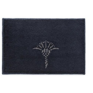 Joop! Badteppich Cornflower, Schwarz, Textil, Blume, rechteckig, 50x60 cm, Made in Germany, für Fußbodenheizung geeignet, rutschhemmend, Badtextilien,