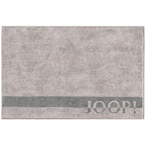 Joop! Badteppich, Grau, Textil, Schriftzug, rechteckig, 70x120 cm, Made in Germany, für Fußbodenheizung geeignet, rutschhemmend, Badtextilien, Badematten