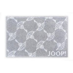 Joop! Badteppich New Cornflower Allover, Grau, Kunststoff, Textil, Blume, rechteckig, 70x120 cm, Made in Germany, für Fußbodenheizung geeignet,