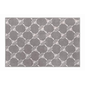 Joop! Badteppich Repetition, Graphit, Grau, Textil, Floral, rechteckig, 50x70 cm, Made in Germany, für Fußbodenheizung geeignet, rutschhemmend, Badtextilien, Badematten