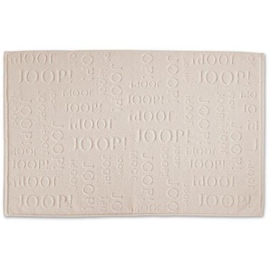 Joop! Badteppich Repeat, Sand, Beige, Textil, Schriftzug, rechteckig, 45x65 cm, Made in Germany, für Fußbodenheizung geeignet, Badtextilien,