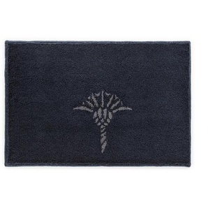 Joop! Badteppich Cornflower, Schwarz, Textil, Blume, rechteckig, 50x60 cm, Made in Germany, für Fußbodenheizung geeignet, rutschhemmend, Badtextilien,