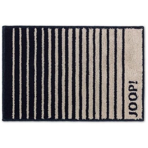 Joop! Badteppich Shutter, Edelstahl, Ecru, Textil, Streifen, rechteckig, 50x60 cm, Made in Germany, für Fußbodenheizung geeignet, rutschhemmend, Badtextilien, Badematten