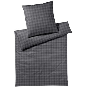 Joop! Bettwäsche, Anthrazit, Textil, Karo, 135x200 cm, Oeko-Tex® Standard 100, pflegeleicht, schadstoffgeprüft, weiche und anschmiegsame Oberfläche,