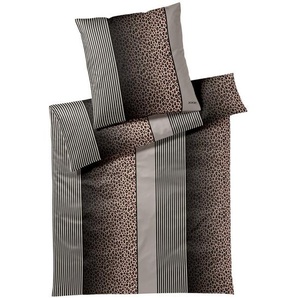 Joop! Bettwäsche Joop! Leo, Taupe, Textil, Graphik, 135x200 cm, Oeko-Tex® Standard 100, pflegeleicht, schadstoffgeprüft, weiche und anschmiegsame