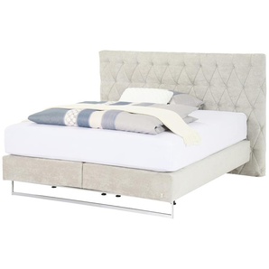 JOOP! Boxspringbett  Cubic Chesterfield ¦ beige ¦ Maße (cm): B: 211 H: 136