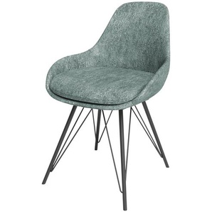 JOOP! Chenille-Schalenstuhl  Wires - blau - Materialmix - 53 cm - 85 cm - 58 cm | Möbel Kraft