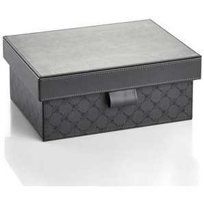 Joop! Dekobox Cornfloweraccessoires, Anthrazit, Schwarz, Kunststoff, Lederoptik, 18.5x24x10 cm, Handmade in Thailand, Ordnen & Aufbewahren,