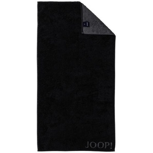 Joop! Duschtuch Classic Doubleface, Schwarz, Textil, 80x150 cm, Made in Germany, Oeko-Tex® Standard 100, saugfähig, Aufhängeschlaufe, strapazierfähig, angenehm weich, hochwertige Qualität, schadstoffgeprüft, Badtextilien, Duschtücher