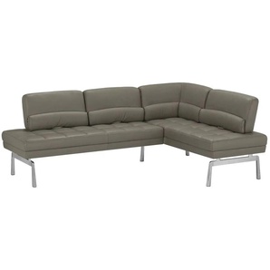 JOOP! Eckbank Leder Loft - grau - Materialmix - 233 cm - 87 cm - cm 163,0 | Möbel Kraft