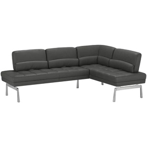 JOOP! Eckbank Leder Loft - schwarz - Materialmix - 233 cm - 87 cm - cm 163,0 | Möbel Kraft