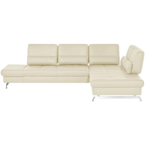 JOOP! Ecksofa Leder  Loft 8108 ¦ beige ¦ Maße (cm): B: 299 H: 86 T: 250.0