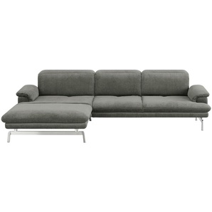 JOOP! Ecksofa Velours Studio 8153 ¦ grau ¦ Maße (cm): B: 295 H: 102 T: 197.0