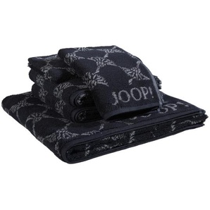Joop! Frottierset Cornflower, Schwarz, Textil, 5-teilig, Abstraktes, Oeko-Tex® Standard 100, saugfähig, Aufhängeschlaufe, strapazierfähig, angenehm