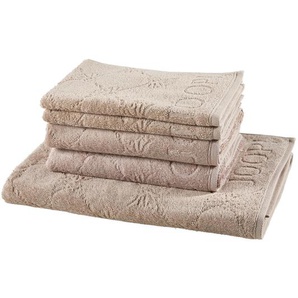 Joop! Frottierset, Sand, Beige, Textil, 5-teilig, Abstraktes, Oeko-Tex® Standard 100, saugfähig, Aufhängeschlaufe, strapazierfähig, angenehm weich,