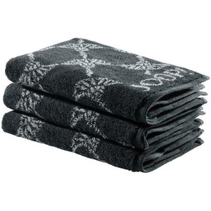 Joop! Frottierset, Schwarz, Textil, 3-teilig, Uni, Oeko-Tex® Standard 100, saugfähig, Aufhängeschlaufe, strapazierfähig, angenehm weich, hochwertige