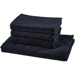 Joop! Frottierset, Schwarz, Textil, 5-teilig, Abstraktes, Oeko-Tex® Standard 100, saugfähig, Aufhängeschlaufe, strapazierfähig, angenehm weich, hochwertige Qualität, Badtextilien, Handtuch-Sets