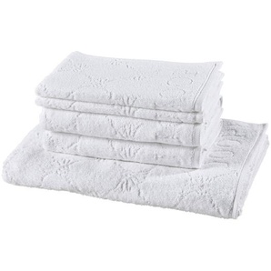 Joop! Frottierset, Weiß, Textil, 5-teilig, Abstraktes, Oeko-Tex® Standard 100, saugfähig, Aufhängeschlaufe, strapazierfähig, angenehm weich,