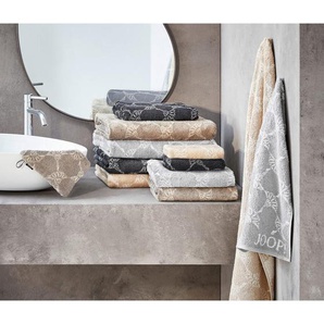 Joop! Handtuch Cornflower, Silber, Textil, Blume, 50x100 cm, Made in Germany, Oeko-Tex® Standard 100, saugfähig, Aufhängeschlaufe, strapazierfähig,