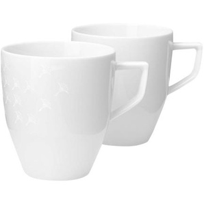 Joop! Kaffeebecherset, Weiß, Keramik, 2-teilig, 9.5 cm, Kaffee & Tee, Tassen, Kaffeetassen-Sets