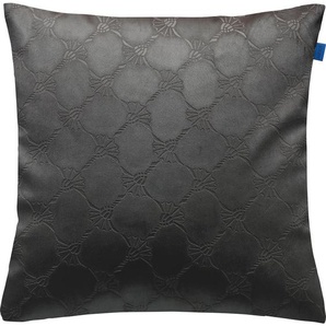 Joop! Kissenhülle Emboss, Anthrazit, Textil, Blume, 48x48 cm, hochwertige Qualität, Wohntextilien, Bezüge, Kissenbezüge