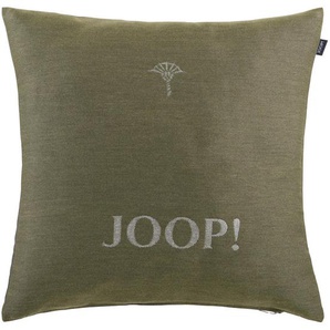 Joop! Kissenhülle Chains, Hellgrau, Olivgrün, Textil, Uni, 40x40 cm, hochwertige Qualität, Wohntextilien, Kissen, Kissenbezüge