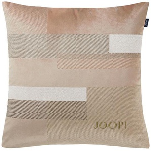 Joop! Kissenhülle J!Dimension, Sand, Beige, Textil, Streifen, 50 cm, hochwertige Qualität, Wohntextilien, Kissen, Kissenbezüge