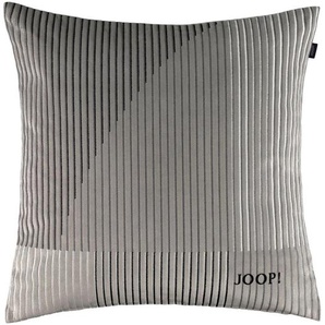 Joop! Kissenhülle J-Divided, Creme, Grau, Hellgrau, Textil, Streifen, 50x50 cm, hochwertige Qualität, Wohntextilien, Bezüge, Kissenbezüge
