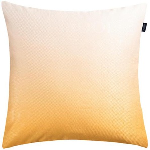 Joop! Kissenhülle Label, Gelb, Hellgelb, Textil, Uni, 40 cm, hochwertige Qualität, Wohntextilien, Kissen, Kissenbezüge