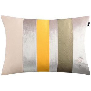 Joop! Kissenhülle Match, Gelb, Sand, Olivgrün, Textil, Streifen, 38 cm, hochwertige Qualität, Wohntextilien, Kissen, Kissenbezüge