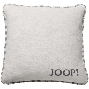 Joop! Kissenhülle Melange Doubleface, Graphit, Weiß, Beige, Textil, 50 cm, Made in Germany, Oeko-Tex® Standard 100, bügelfrei, hochwertige Qualität, Wohntextilien, Kissen, Kissenbezüge