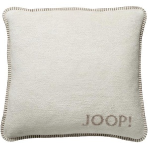 Joop! Kissenhülle Melange Doubleface, Natur, Sand, Textil, 50 cm, Made in Germany, Oeko-Tex® Standard 100, bügelfrei, hochwertige Qualität, Wohntextilien, Kissen, Kissenbezüge