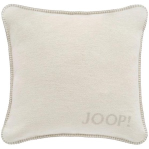 Joop! Kissenhülle Uni Doubleface Melange, Natur, Silber, Textil, 50x50 cm, Made in Germany, Oeko-Tex® Standard 100, bügelfrei, hochwertige Qualität,