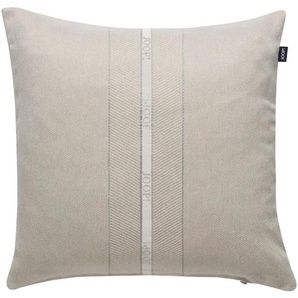 Joop! Kissenhülle Ribbon, Creme, Champagner, Beige, Textil, Schriftzug, 40x40 cm, hochwertige Qualität, Wohntextilien, Bezüge, Kissenbezüge