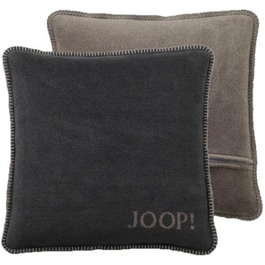 Joop! Kissenhülle Uni Doubleface, Anthrazit, Taupe, Textil, Uni, 50x50 cm, Oeko-Tex® Standard 100, bügelfrei, hochwertige Qualität, Wohntextilien, Kissen, Kissenbezüge